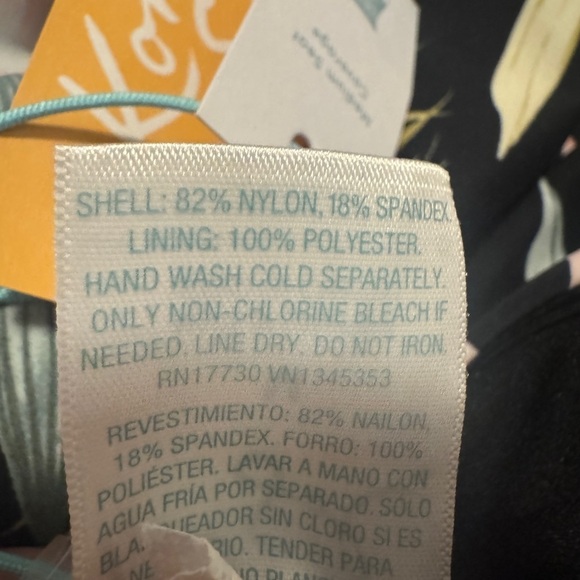 Kona Sol NWT Floral Long Sleeve Bodysuit - Picture 4 of 7